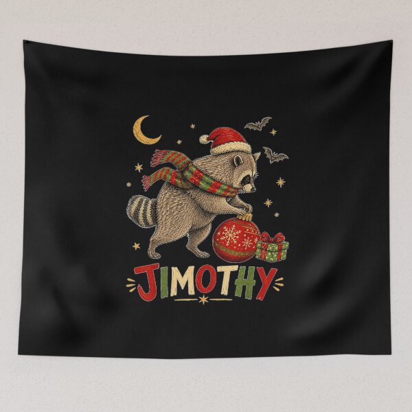 Item preview, Jimothy Christmas Funny Santa Raccoon Seattle Trash Panda designed and sold by TiaraHans.