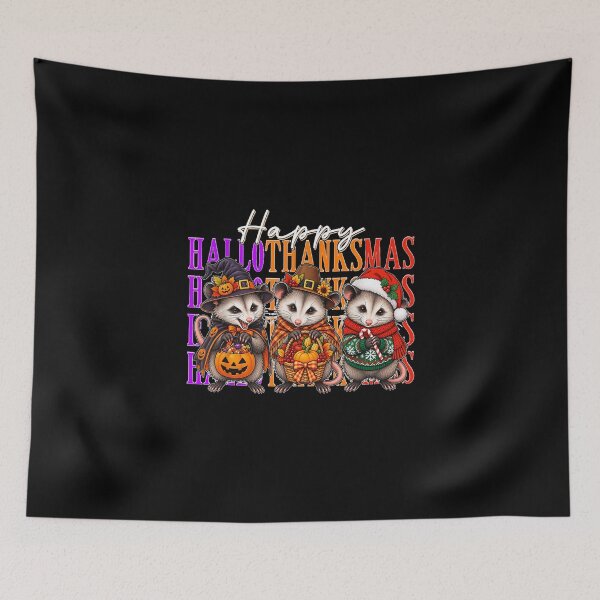 Item preview, Happy Hallothanksmas Possum Halloween Thanksgiving Christmas designed and sold by TiaraHans.