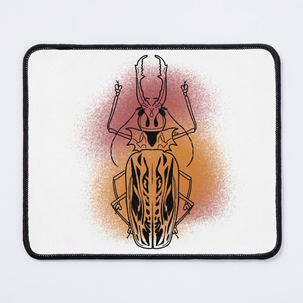 Item preview, Sabertooth Longhorn Beetle Line-art (Orange & Pink) designed and sold by Burnt_Pikachu.