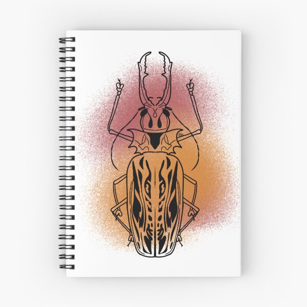 Item preview, Sabertooth Longhorn Beetle Line-art (Orange & Pink) designed and sold by Burnt_Pikachu.