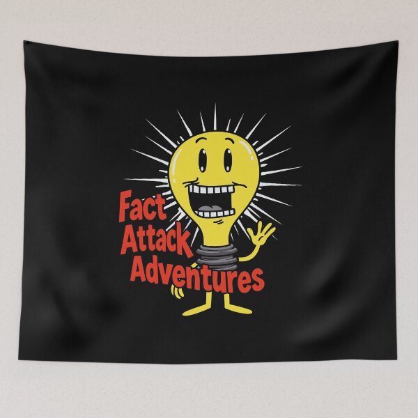 Item preview, Funny Fact Attack Adventures Light Bulb designed and sold by Designart68.