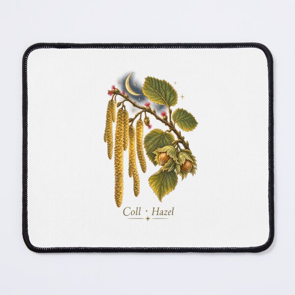 Item preview, Hazel Tree Catkin | Celtic Ogham Tree Calendar Art | Pagan Tree Lore Gift designed and sold by Brackenlume Studio.