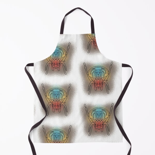 Item preview, Peacock Spider Line-art (Grey, Blue, Yellow & Red) designed and sold by Burnt_Pikachu.