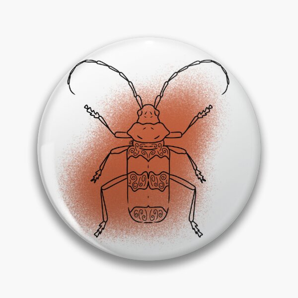 Item preview, Red-Banded Long-Horned Beetle Line-art (Red/Orange) designed and sold by Burnt_Pikachu.