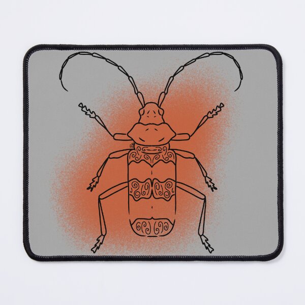 Item preview, Red-Banded Long-Horned Beetle Line-art (Red/Orange) designed and sold by Burnt_Pikachu.