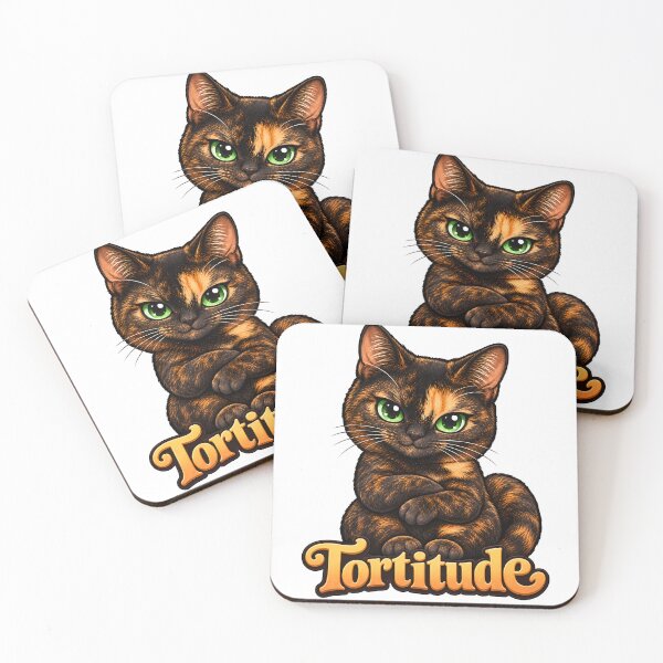 Item preview, Tortitude Tortoiseshell Kitten Art designed and sold by Martin's_Design.