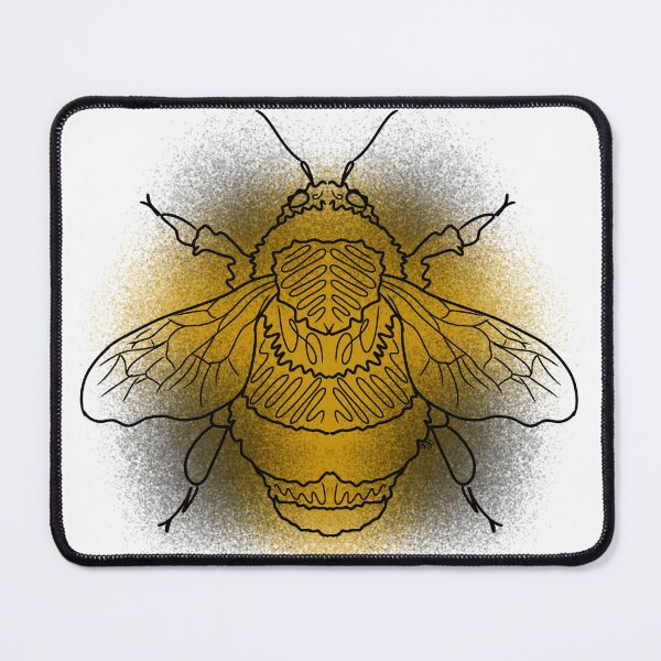 Item preview, Fuzzy Bumblebee Line-art (Yellow & Grey) designed and sold by Burnt_Pikachu.
