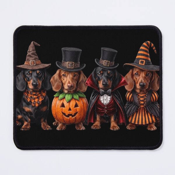 Item preview, Cute Dachshund Halloween Witch Dog Pumpkin Spooky Night designed and sold by Anime ⭐⭐⭐⭐⭐.