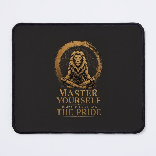 Item preview, Master Yourself Before You Lead The Pride Lion Meditation Quote Design designed and sold by Bennie Singh.