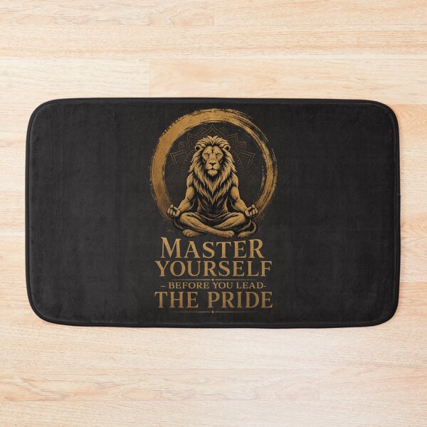 Item preview, Master Yourself Before You Lead The Pride Lion Meditation Quote Design designed and sold by Bennie Singh.