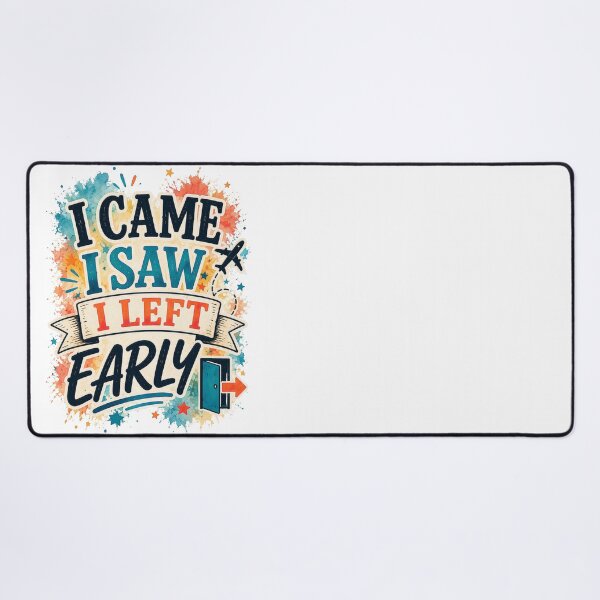 Item preview, I Came I Saw I Left Early Funny Introvert Humor Quote designed and sold by MarselArt.