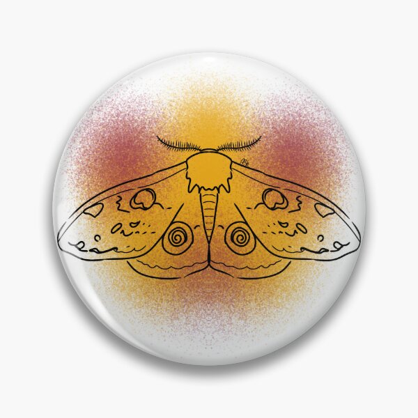 Item preview, Io Moth Line-art (Yellow & Pink) designed and sold by Burnt_Pikachu.