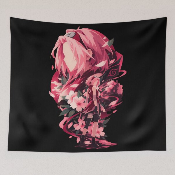 Item preview, Sakura Haruno Blossom Silhouette – Naruto Shippuden Poster designed and sold by · GAMING SOUL ·.