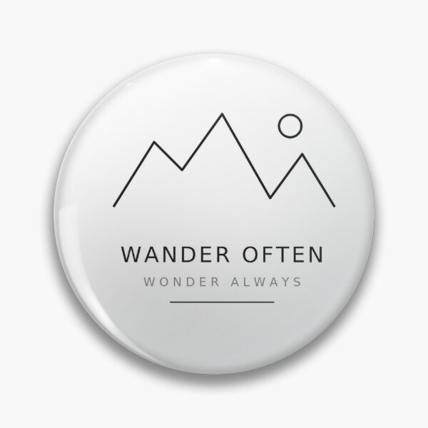 Item preview,  Wander Often Wonder Always Minimalist Mountain T-Shirt designed and sold by j343681.