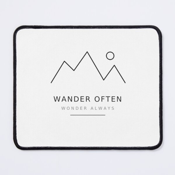Item preview, Wander Often Wonder Always Minimalist Mountain T-Shirt designed and sold by j343681.