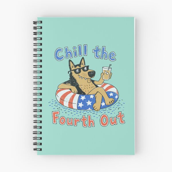 Item preview, Chill the Fourth Out – Patriotic German Shepherd designed and sold by Studio Bootleg.