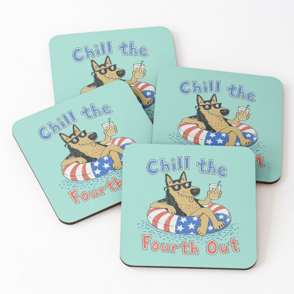 Item preview, Chill the Fourth Out – Patriotic German Shepherd designed and sold by Studio Bootleg.