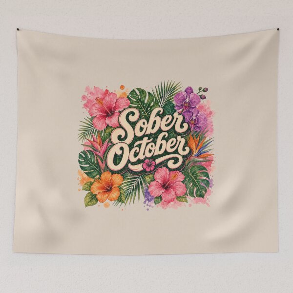 Item preview, Sober October Challenge Floral  designed and sold by RR-Arts.