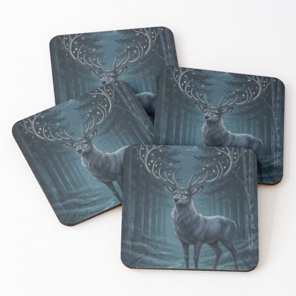 Item preview, Mystical Moon Deer Spirit – Celestial Forest Fantasy designed and sold by JanjjaSoulInk.