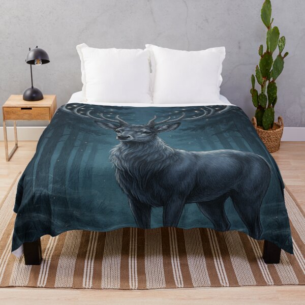 Item preview, Mystical Moon Deer Spirit – Celestial Forest Fantasy designed and sold by JanjjaSoulInk.
