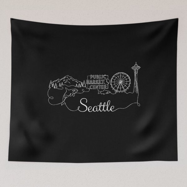 Item preview, Seattle Washington Souvenir Men Skyline Artistic Seattle designed and sold by DSWShirts.