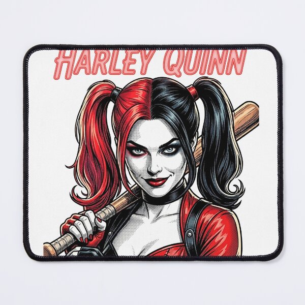 Item preview, Illustrated portrait of Harley Quinn with her bat designed and sold by MaxPhoto67.