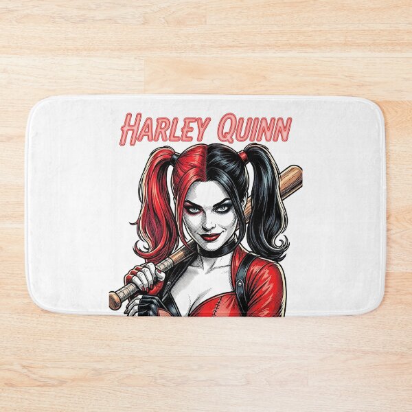 Artikelvorschau, Illustriertes Porträt von Harley Quinn mit ihrem Baseballschläger entworfen und verkauft von MaxPhoto67.