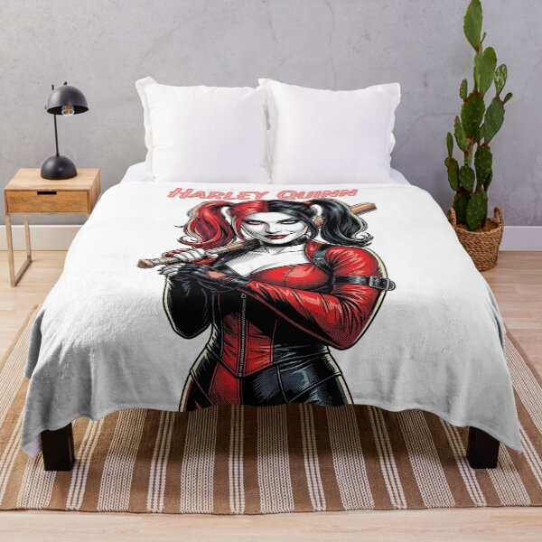 Item preview, Illustrated portrait of Harley Quinn with her bat designed and sold by MaxPhoto67.