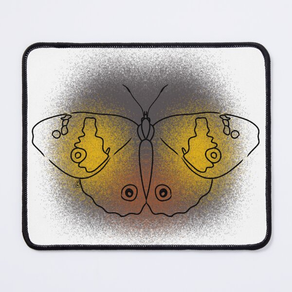 Item preview, Sword-Grass Brown Butterfly Line-art (Grey, Orange & Yellow) designed and sold by Burnt_Pikachu.