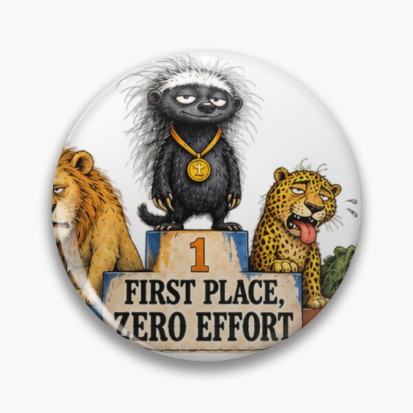 Item preview, First Place Zero Effort Honey Badger Podium designed and sold by paintingnou.
