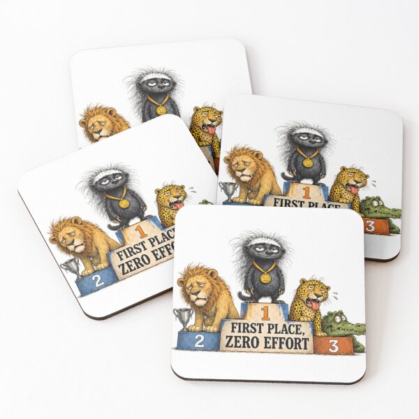 Item preview, First Place Zero Effort Honey Badger Podium designed and sold by paintingnou.