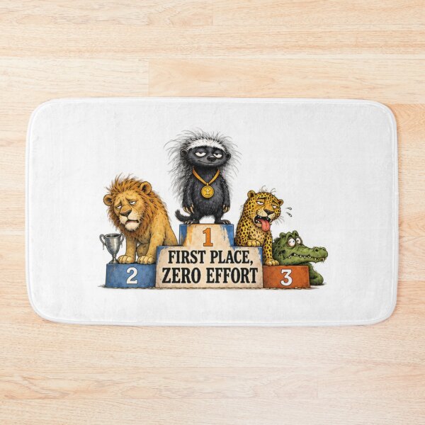 Item preview, First Place Zero Effort Honey Badger Podium designed and sold by paintingnou.