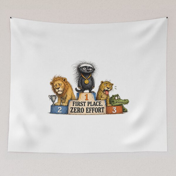 Item preview, First Place Zero Effort Honey Badger Podium designed and sold by paintingnou.