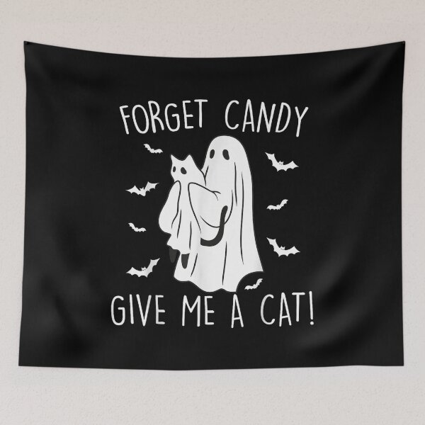 Item preview, Funny Halloween Cat Ghost Forget Candy Give Me Cat Halloween designed and sold by Taniyah Gomes.