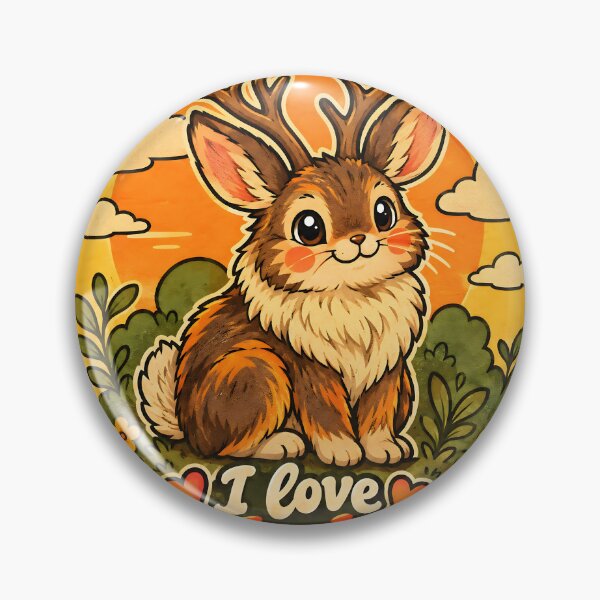 Item preview, Cute Vintage Jackalope Love designed and sold by Pure Craft.