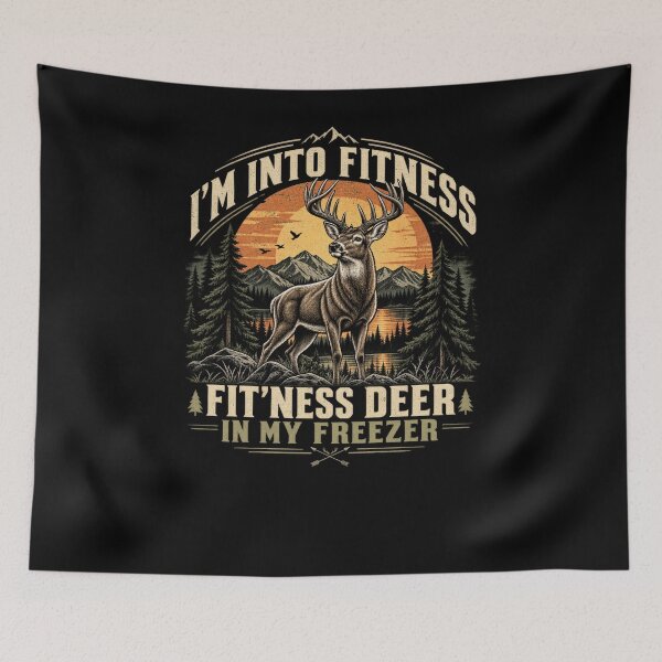 Item preview, I'm Into Fitness Fit'ness Deer In My Freezer Hunter Outdoorsman Venison designed and sold by drawwiika+44.