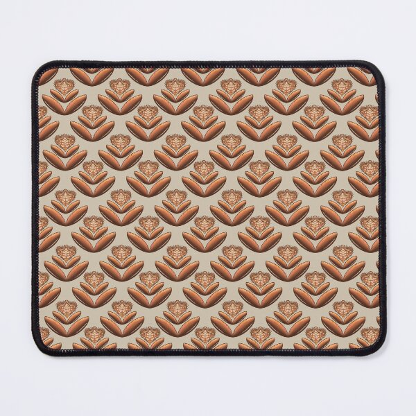 Item preview, Terracotta Folk Art Floral and Botanical Leaves Pattern designed and sold by Almanzart.