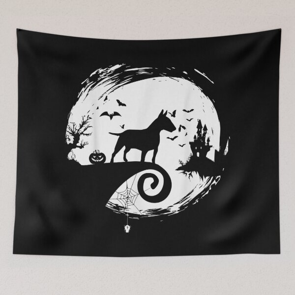 Item preview, Bull Terrier Halloween Costume Bully Moon Silhouette designed and sold by Taniyah Gomes.