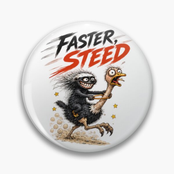 Item preview, Steed Honey Badger Riding Ostrich designed and sold by paintingnou.