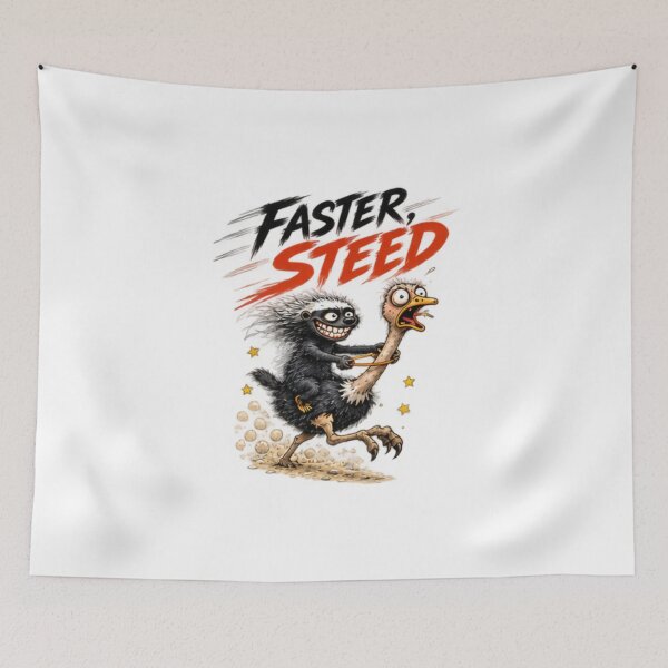 Item preview, Steed Honey Badger Riding Ostrich designed and sold by paintingnou.