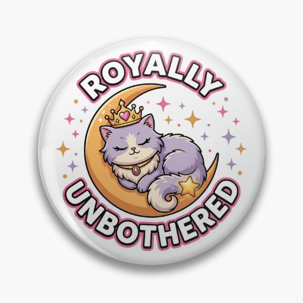 Item preview, Royally Unbothered Sleeping Cat Crescent Moon Tiara Sassy Pastel Celestial Introvert Humor designed and sold by raedattia.