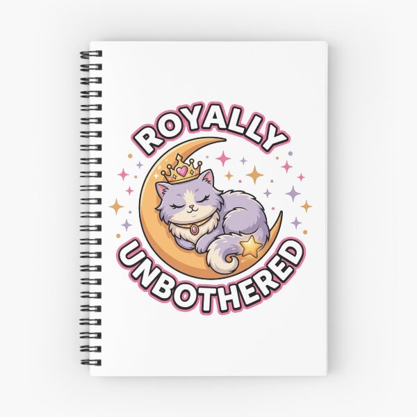 Item preview, Royally Unbothered Sleeping Cat Crescent Moon Tiara Sassy Pastel Celestial Introvert Humor designed and sold by raedattia.