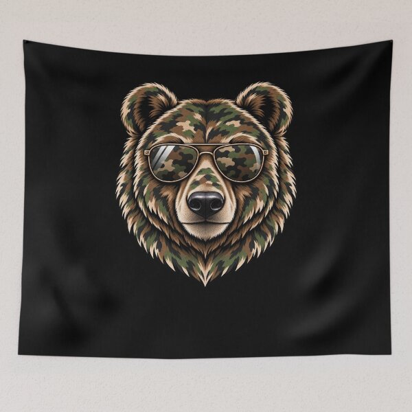 Item preview, Camouflage Bear Sunglasses Wild Animal Outdoors Hunter designed and sold by drawwiika+44.