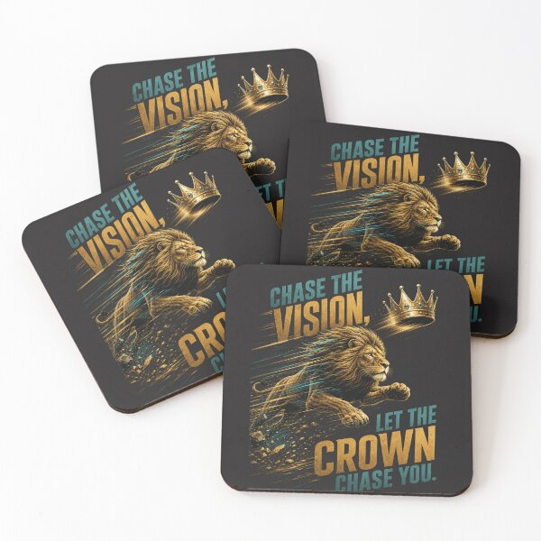 Item preview, Chase The Vision Let The Crown Chase You Lion Quote Design designed and sold by Bennie Singh.