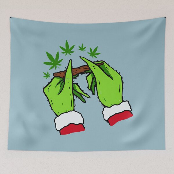 Item preview, Pothead Grinch Hands Christmas designed and sold by balenalex.