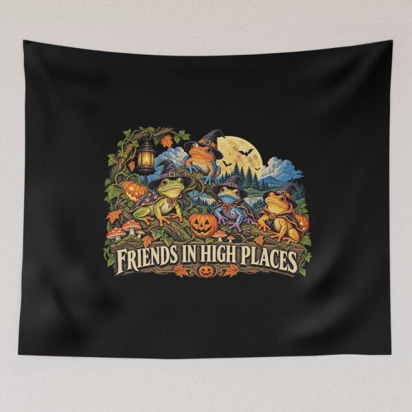 Item preview, Friends In High Places Cute Wizard Frogs Autumn Fantasy Design designed and sold by Morbiusshop.