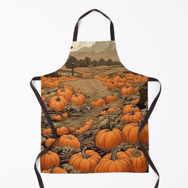 Item preview, Vintage Pumpkin Patch Field Harvest Landscape — Autumn Thanksgiving Art Print designed and sold by LYAN-STORE.