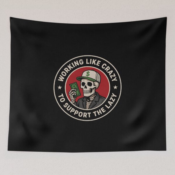 Item preview, Working Like Crazy Skeleton Cash Hustle Funny designed and sold by Enea Kelo.