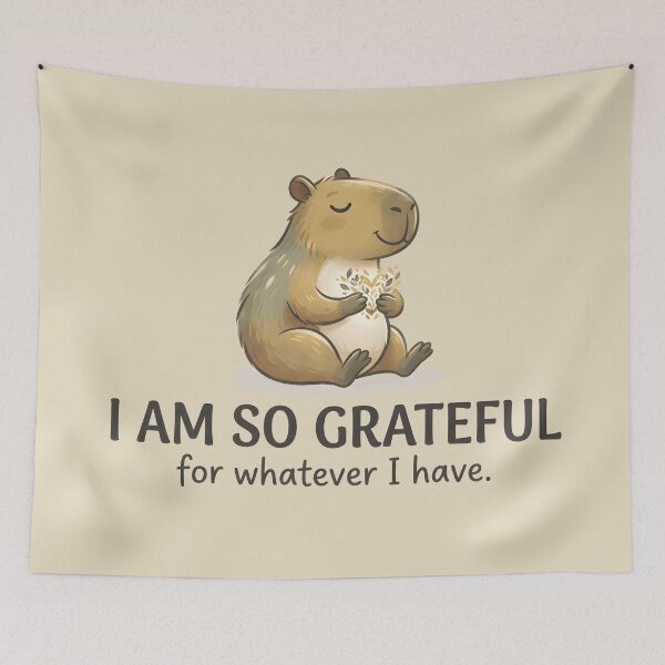 Item preview, Grateful Capybara Mindful Art designed and sold by hutofdesigns.