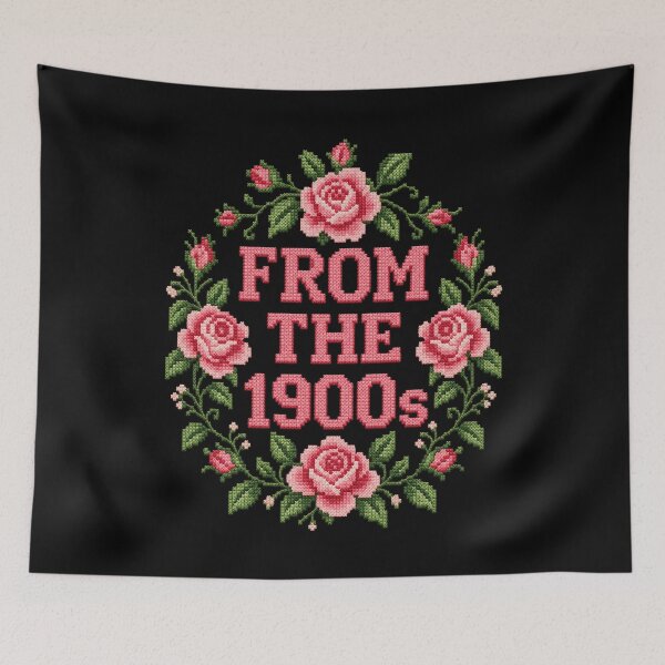 Item preview, From The 1900s Funny Cross Stitch Floral Rose Wreath Design designed and sold by Morbiusshop.